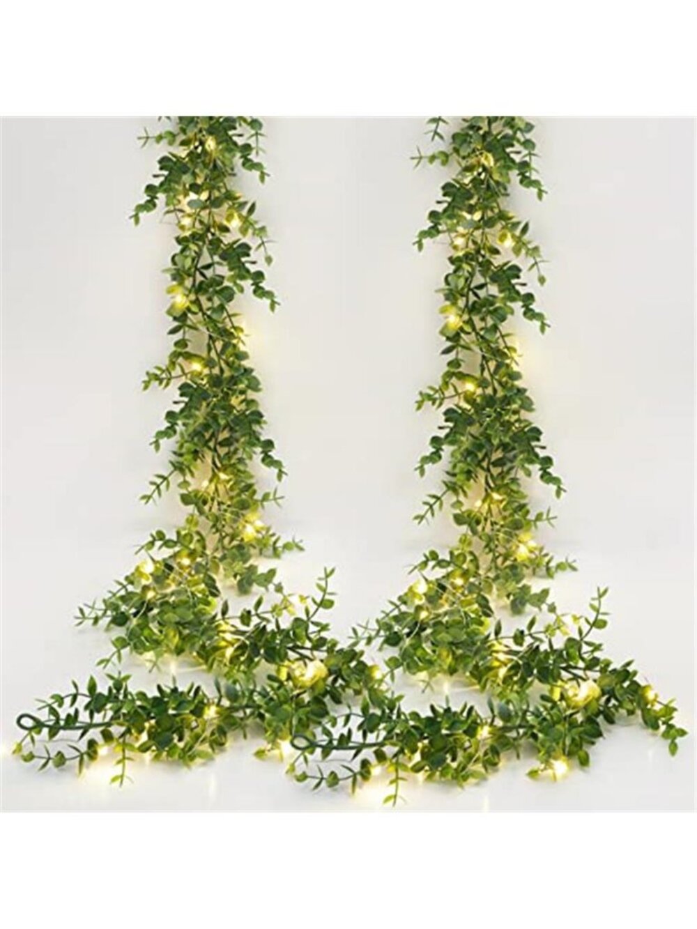 Artificial Eucalyptus Garland LED Lights Faux Greenery Vine Wedding Decor 2 Pack